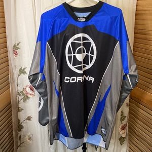 A.R.C. Riding shirt. Blue/blk/gry/white SZ: Large